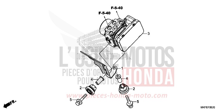 MODULATEUR ABS von CBR1000RR "Fireblade" MAT BALLISTIC BLACK METALLIC (NHA86) von 2019